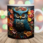 Mug with owl print