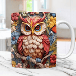 Mug with owl print