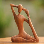 Wooden Yogi Sculpture