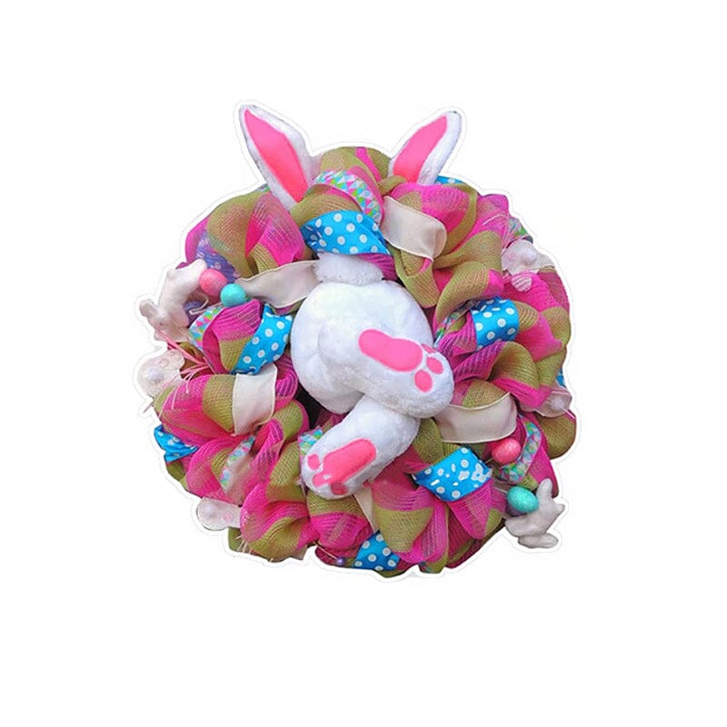 Easter Bunny Wreath Sticker