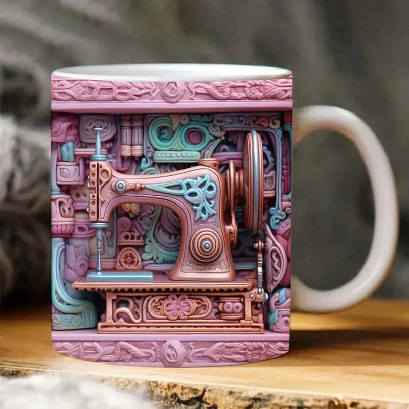 New 3D sewing machine mug🎁A good choice for Christmas gift