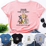 Dog Print Ladies Summer Short Sleeve