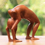 Wooden Yogi Sculpture