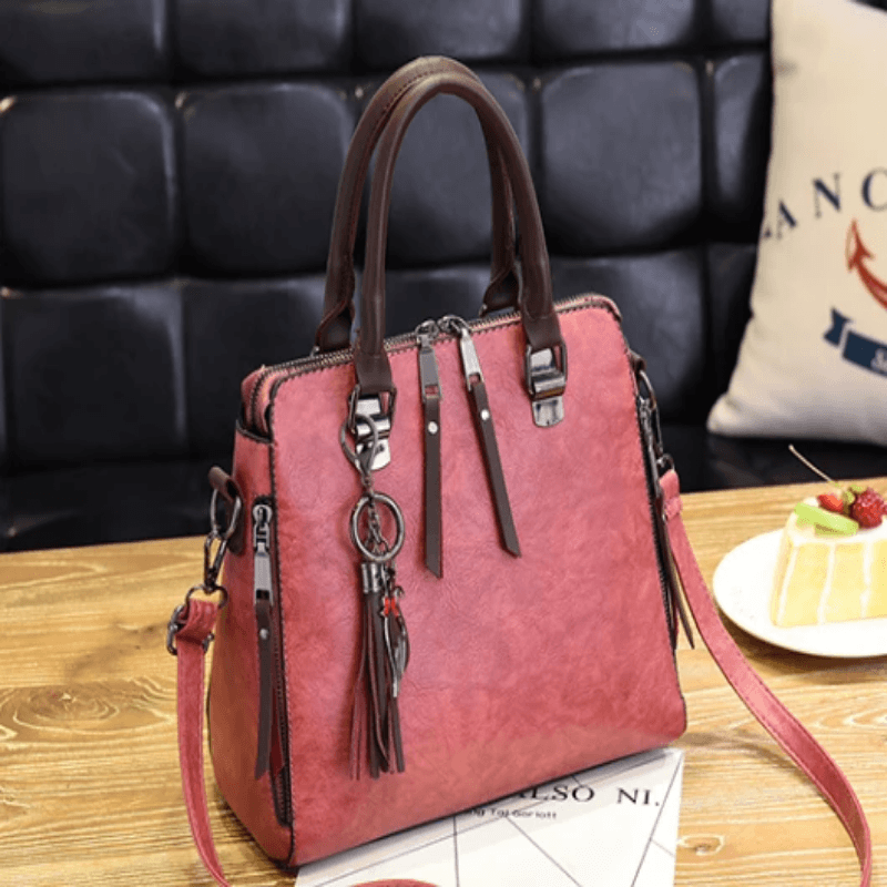 Women Vintage PU Leather Designer Crossbody Shoulder Bag