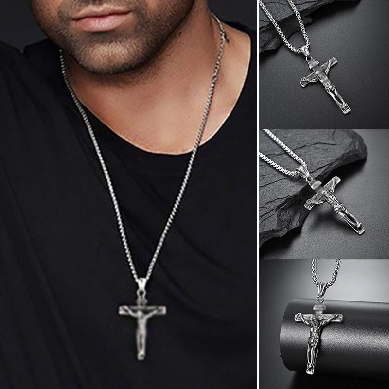 Titanium Steel Crucifix Necklace