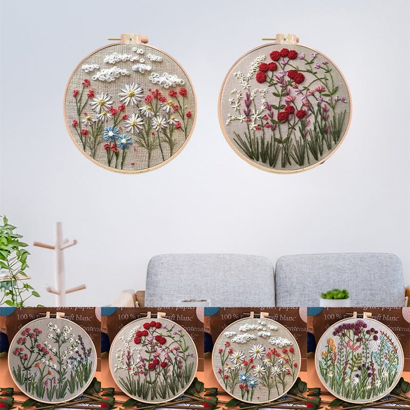 Beginner's Embroidery Hoop Flower Kit