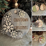 3D Santa Countdown to Christmas Ornament