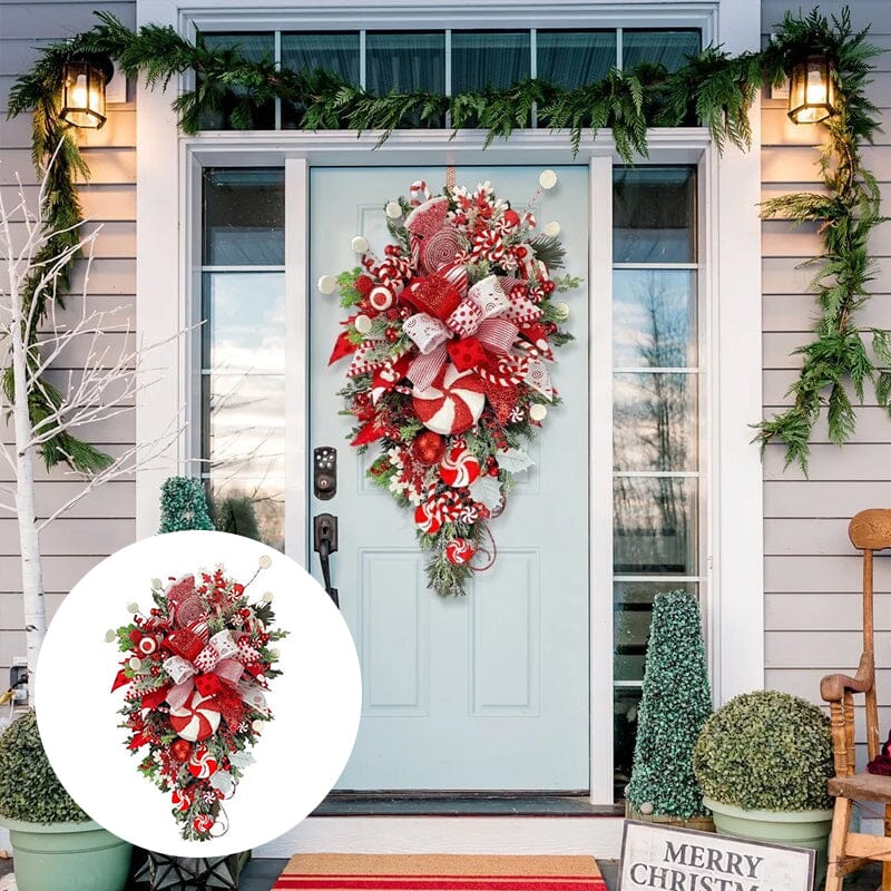 Candy Cane Wreath - Christmas Decoration