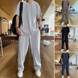 Ice Silk Male Casual Suit