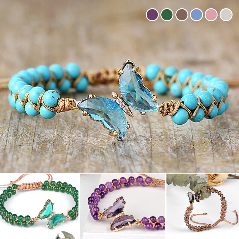 Healing Crystal Butterfly Bracelet