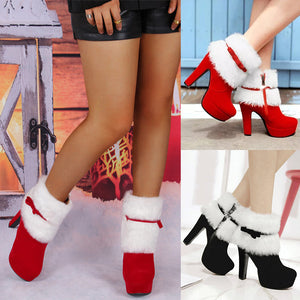 Bow Side Zipper Waterproof Booties