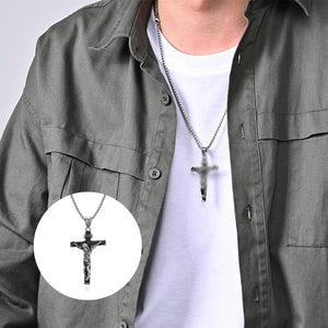 Titanium Steel Crucifix Necklace