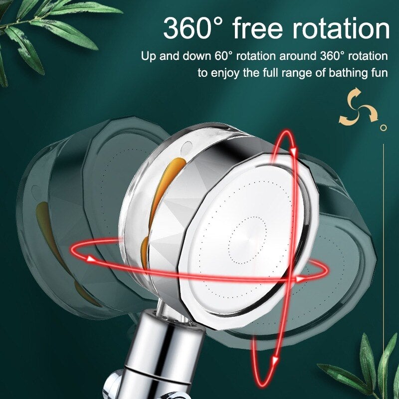 Ober®Water Saving Flow 360° Rotating High-pressure Shower