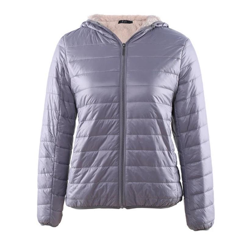 Women Zipper Fleece Basic Jackets Coat