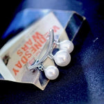 Women Pearl Cute Brooch Enamel Pin jewelry, 2PCs