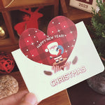 5pcs Christmas Heart Cards & envelopes Set