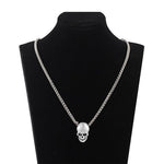 Halloween Punk Gothic Skull Head Pendant Necklace