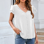 Solid Chiffon Jacquard Shirt