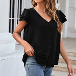 Solid Chiffon Jacquard Shirt