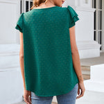 Solid Chiffon Jacquard Shirt