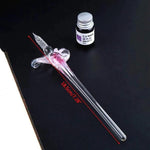 Glass Calligraphy Pen Set with Ink and Pen Rest