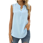 V-Neck Sleeveless Lace Vest