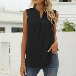 V-Neck Sleeveless Lace Vest