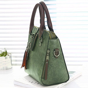 Women Vintage PU Leather Designer Crossbody Shoulder Bag