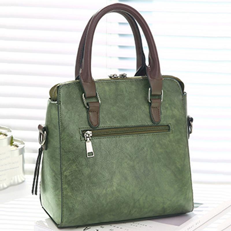 Women Vintage PU Leather Designer Crossbody Shoulder Bag