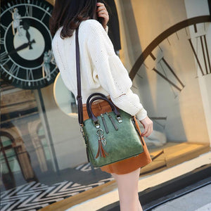 Women Vintage PU Leather Designer Crossbody Shoulder Bag