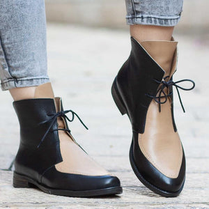 Women Platform Lace Up Buckle Shoes