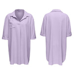 Women's Solid Color Sun Protection Shirt with Deep V-neck