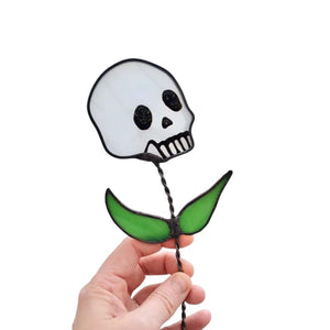 💥Early Halloween 💀Skull Stained glass Plant💐