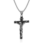 Titanium Steel Crucifix Necklace