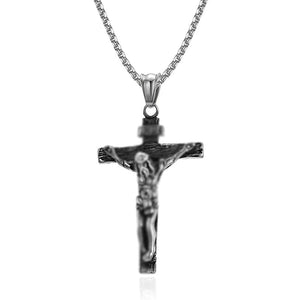 Titanium Steel Crucifix Necklace