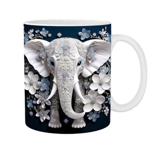 Elephant print mug