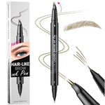 2-in-1 Dual-Ended Eyebrow Pen with Micro-Fork-Tip Applicator and Precise Brush-Tip