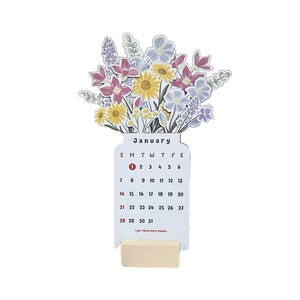 🌷2024 Bloomy Flowers Desk Calendar