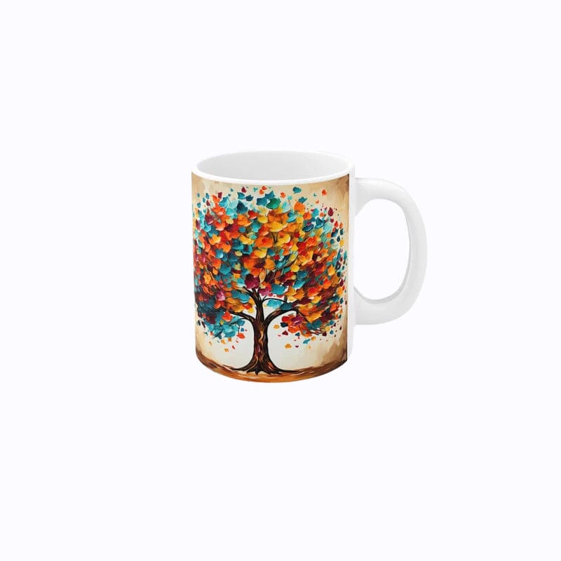 3D Fall Tree Oil Paint Mug