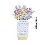 🌷2024 Bloomy Flowers Desk Calendar