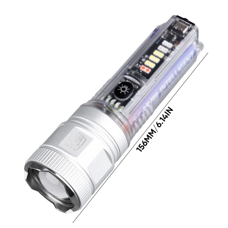 Super Bright Long Range White Laser Zoom Flashlight