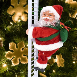 🎅Electric Chimney Climbing Santa Claus Musical Toys🎄