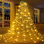 Christmas Tree Waterfall Lights with Ring