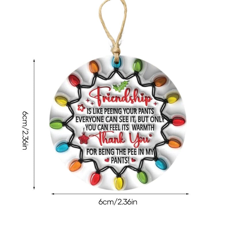 Besties Christmas Round Ornament