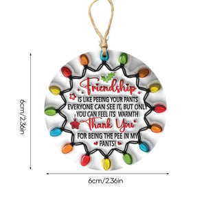 Besties Christmas Round Ornament