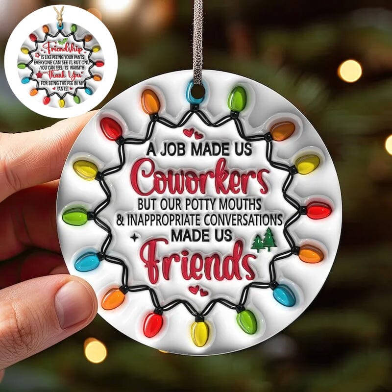 Besties Christmas Round Ornament