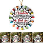 Besties Christmas Round Ornament