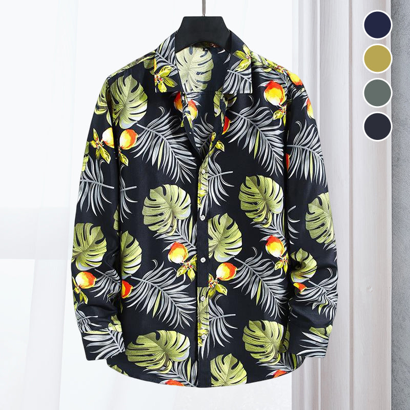 Beach Print Long Sleeve Shirt