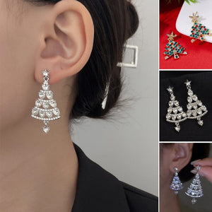 Sparkling Christmas Tree Earrings