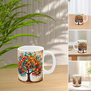 3D Fall Tree Oil Paint Mug